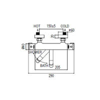 Mezclador termostático de ducha de latón 5007-20