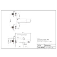 3191-10 grifo de latón monomando de agua fría / caliente mezclador de bañera de pared