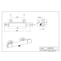 Mezclador termostático de ducha de latón 5012-20