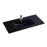 YS27286B-100 Lavabo, lavabo y lavabo para inodoro de cerámica vidriada en negro mate;