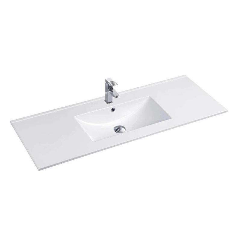 YS27286W-120 lavabo de gabinete de cerámica vidriada blanca mate, lavabo de tocador, lavabo de lavabo