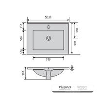 YS27299-50 Lavabo de gabinete de cerámica, lavabo de tocador, lavabo de inodoro;