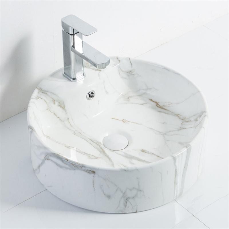 YS28204-MA Serie de piedra de cerámica sobre lavabo, lavabo artístico, lavabo de cerámica;