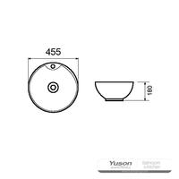 YS28209 Lavabo sobre encimera de cerámica, lavabo artístico, lavabo de cerámica;