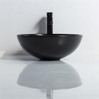 YS28401-MB Cerámica negra mate sobre lavabo, lavabo artístico, lavabo de cerámica;