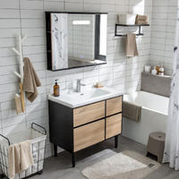 Muebles de baño YS54115-M1, armario con espejo, tocador de baño