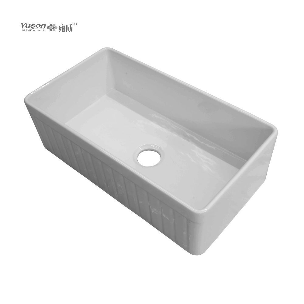 YS27104-3318	33x18 InchBest-Selling Single Bowl FFC Fine Fireclay China Apron front kitchen sink Fine Fireclay China kitchen sink