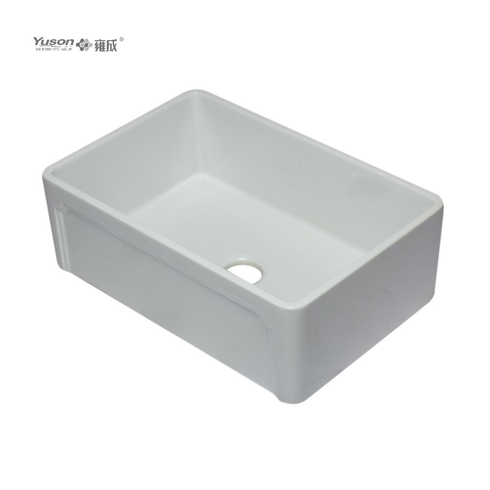 YS27102-3018	Manufacturer 30x18 Inch FFC Fine Fireclay China Apron front kitchen sink single Farm sink