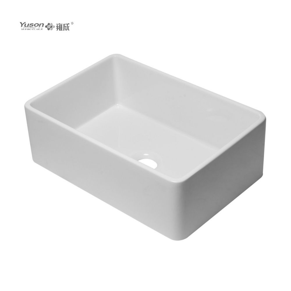 YS27102-3018	Manufacturer 30x18 Inch FFC Fine Fireclay China Apron front kitchen sink single Farm sink