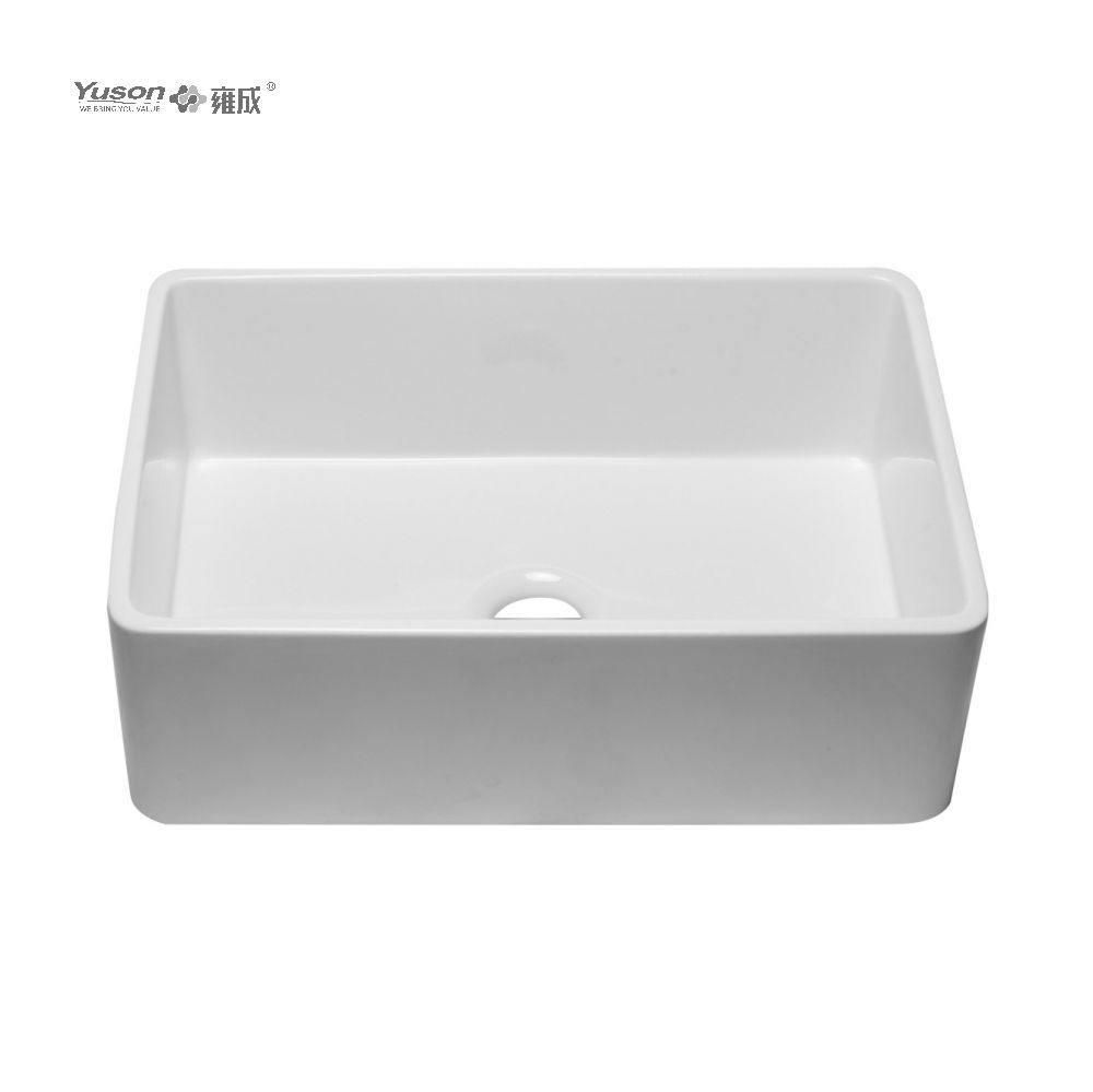 YS27102-3018	Manufacturer 30x18 Inch FFC Fine Fireclay China Apron front kitchen sink single Farm sink