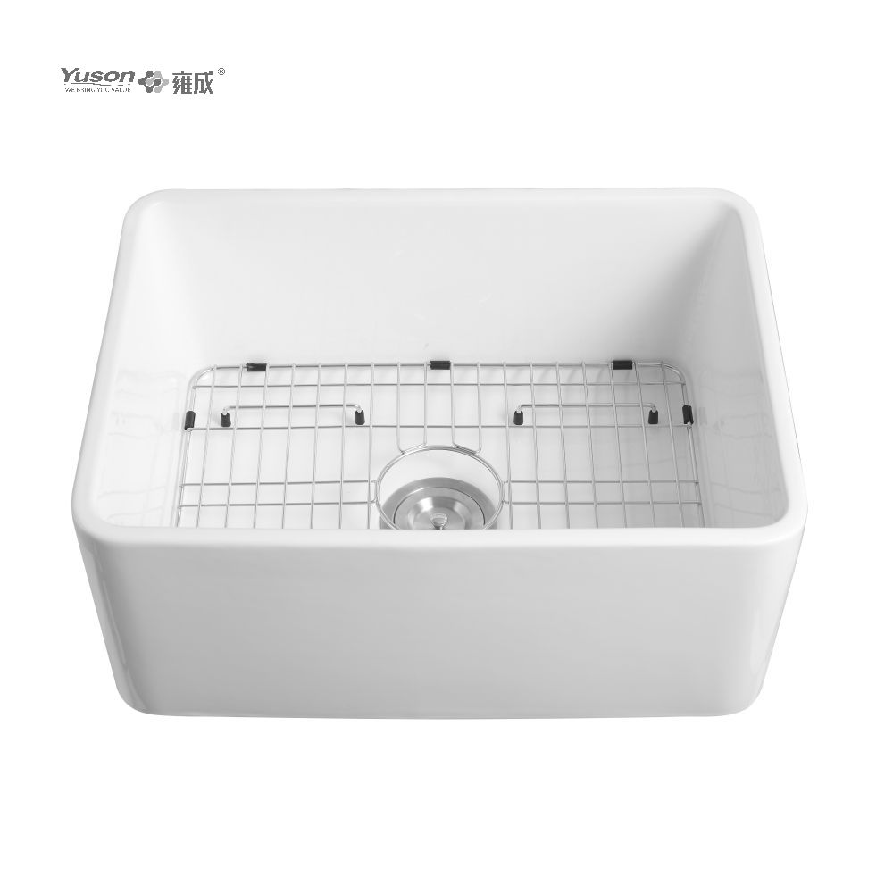 YS27117-2418	24x18 Inch Manufactuer Single Bowl VC Vitreous China Apron front kitchen sink farmhouse kitchen sink