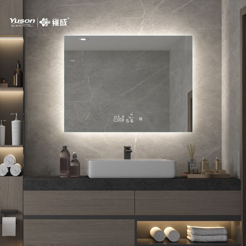 YS57101W	Mordern Rectangle Shape Backlit Smart Control LED Bathroom Mirrors, Smart LED bathroom mirror