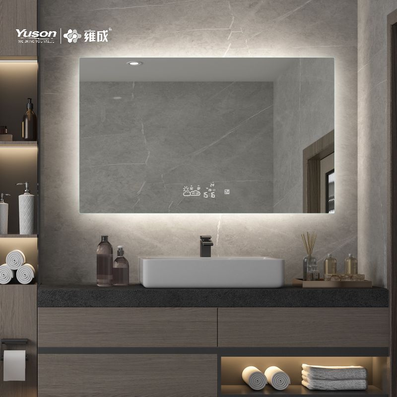 YS57101W	Mordern Rectangle Shape Backlit Smart Control LED Bathroom Mirrors, Smart LED bathroom mirror